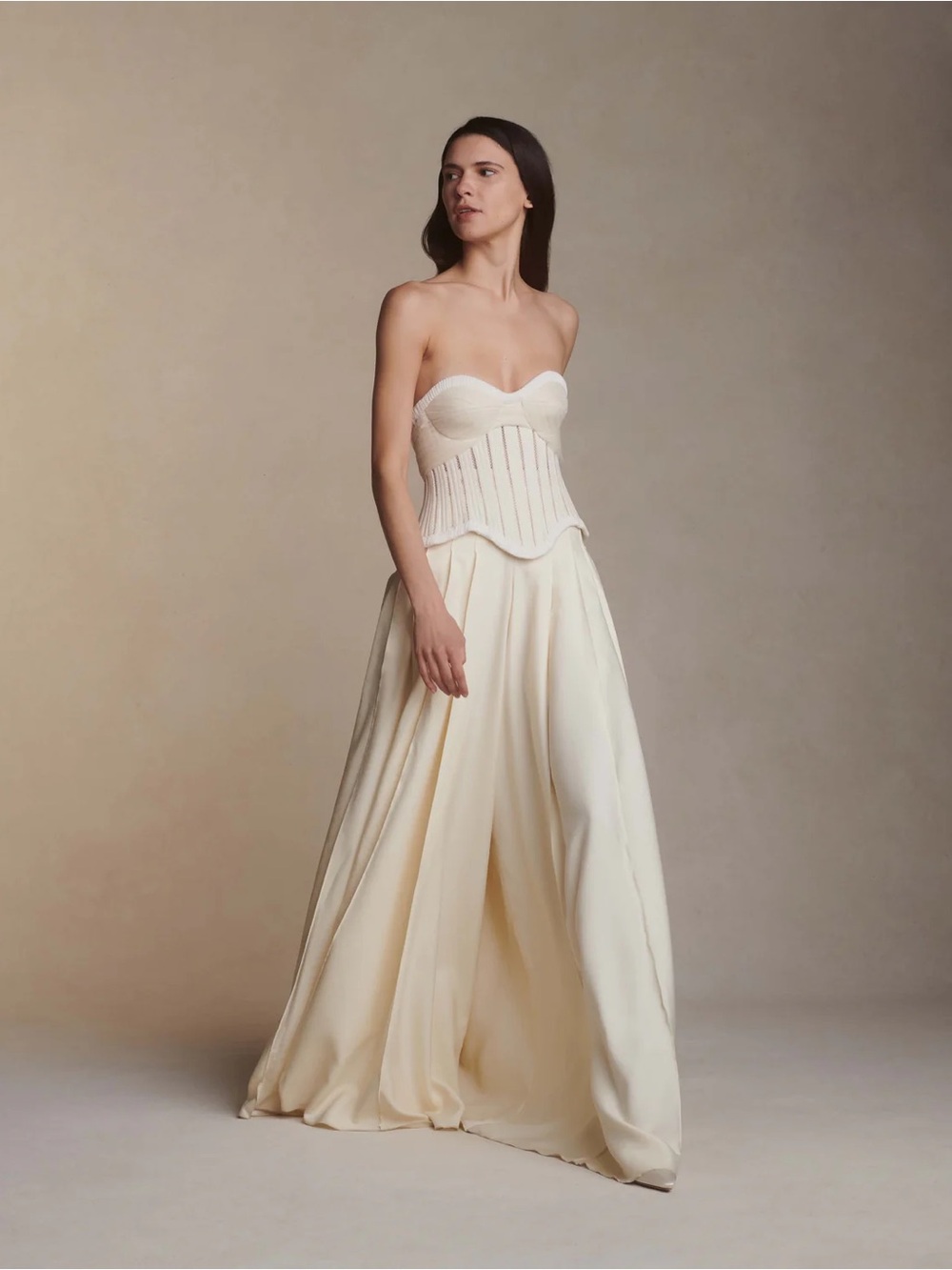 Danielle Frankel Rory Bridal Wide Leg Pants Size 10